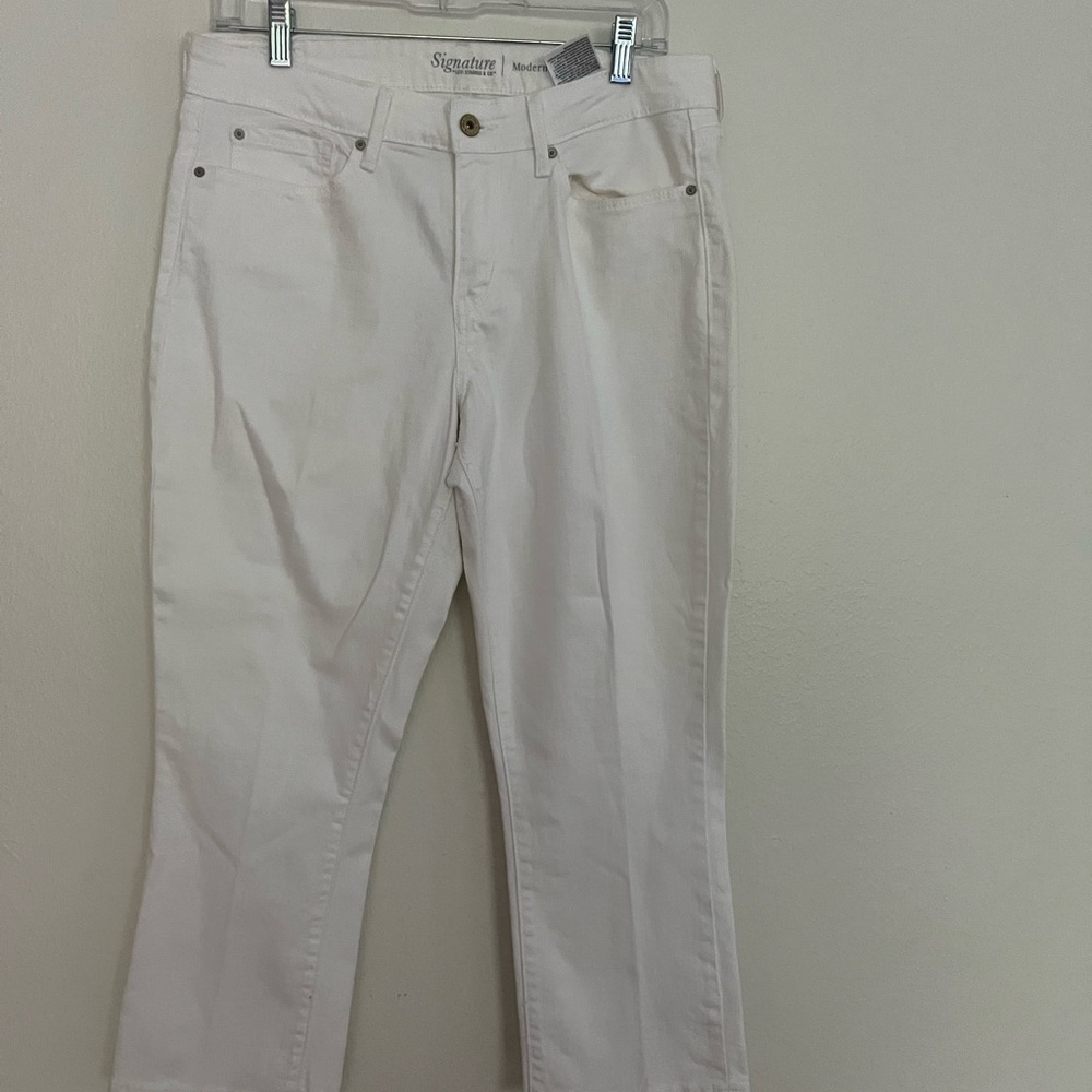 Levi's White Straight Leg Jeans